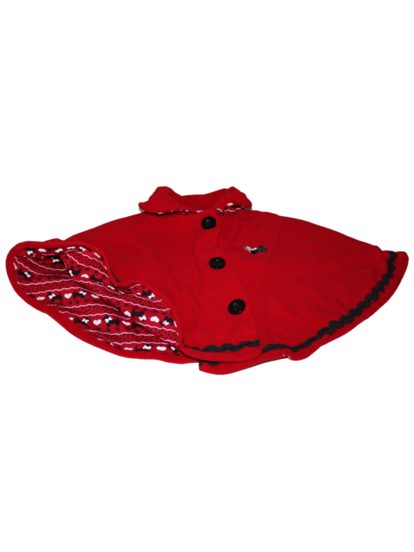 Red Fleece Cloak with Black Trim (24M) - Image 4
