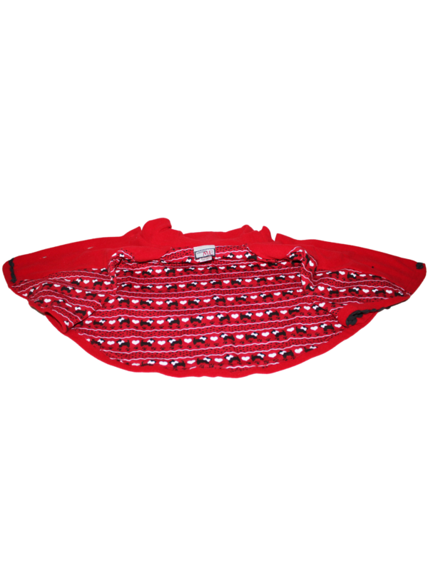 Red Fleece Cloak with Black Trim (24M) - Image 3